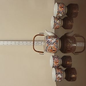 MCI Japanese tea pot and 4 cups set